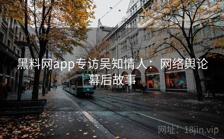 黑料网app专访吴知情人:网络舆论幕后故事 黑料网app专访吴知情人:网络舆论幕后故事