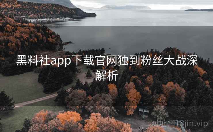 黑料社app下载官网独到粉丝大战深解析 黑料社app下载官网独到粉丝大战深解析
