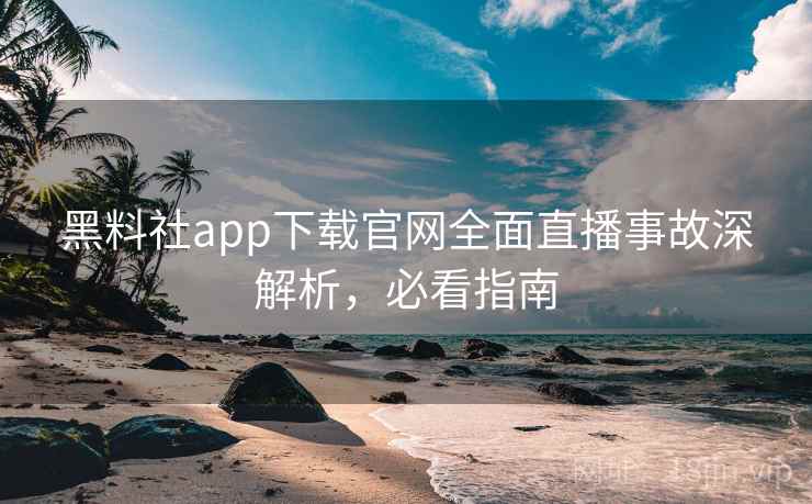 黑料社app下载官网全面直播事故深解析,必看指南 黑料社app下载官网全面直播事故深解析,必看指南
